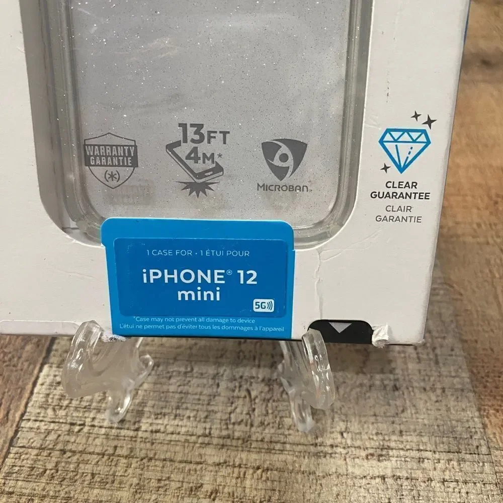 Speck Presidio Perfect Clear Case for iPhone 12 & iPhone 12 Pro - Glitter Clear